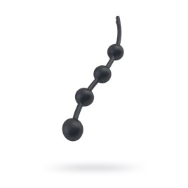 Анальные шарики Mystim Booty Garland S, электростимуляция, силикон, черные, 14 см, Ø 3,5 см
