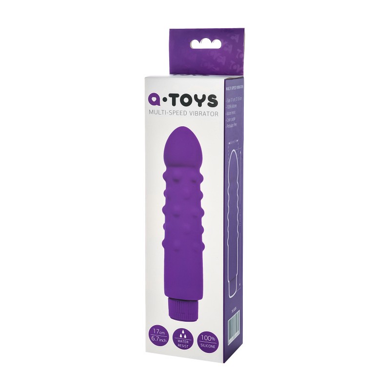 Нереалистичный вибратор TOYFA A-Toys, силикон, фиолетовый, 17 см