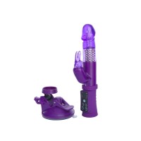 Вибратор с клиторальным стимулятором A-Toys by TOYFA, TPR, фиолетовый, 22 см