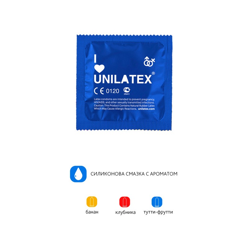 Презервативы Unilatex, multifrutis, 19 см, 5,4 см, 144 шт.
