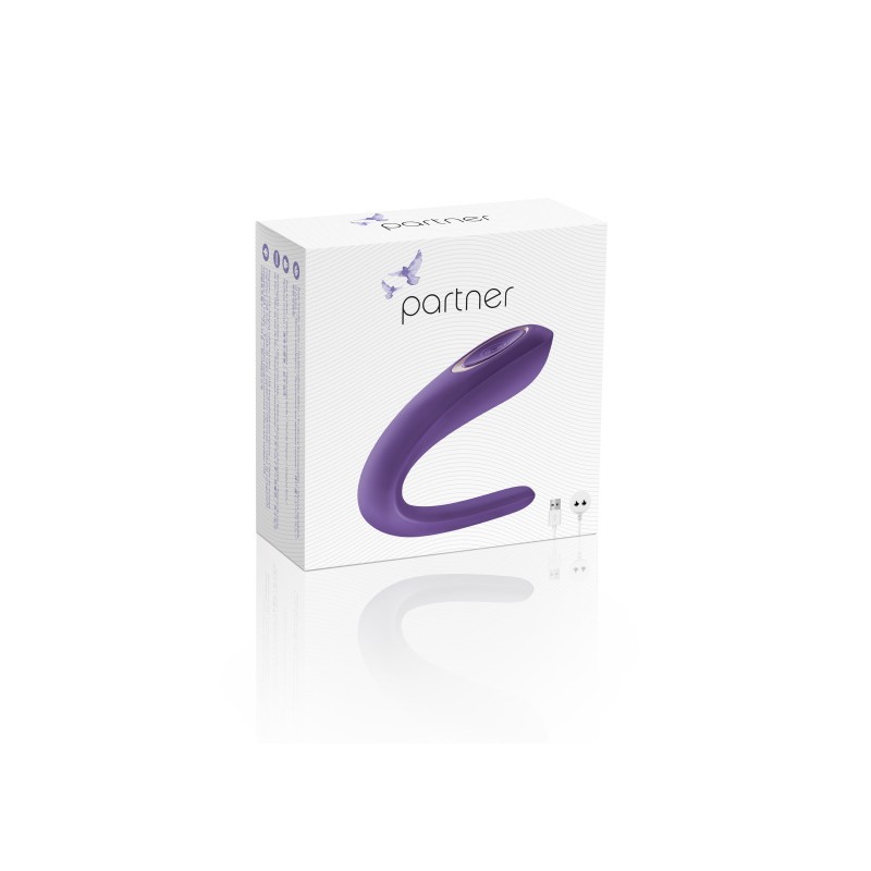 Многофункциональный стимулятор для пар Satisfyer Partner Double Classic, силикон, фиолетовый,18,5 см