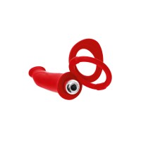 Насадка на пенис для двойного проникновения Black&Red by TOYFA, силикон, красная, 19 см