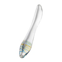 Двусторонний фаллоимитатор Sexus Glass, стекло, прозрачный, 22 см
