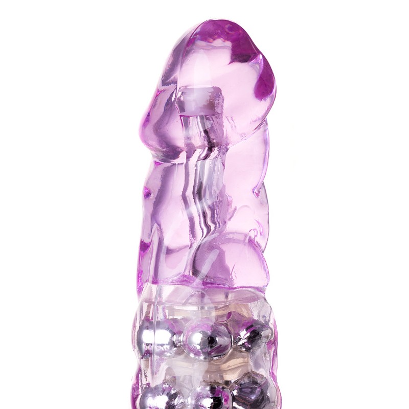 Вибратор с клиторальным стимулятором A-Toys by TOYFA High-Tech fantasy, TPE, фиолетовый, 26,5 см