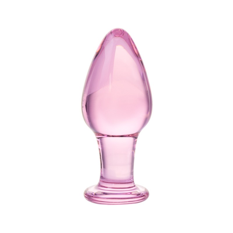 Анальная втулка Sexus Glass, стекло, розовая, 10 см, Ø 4 см