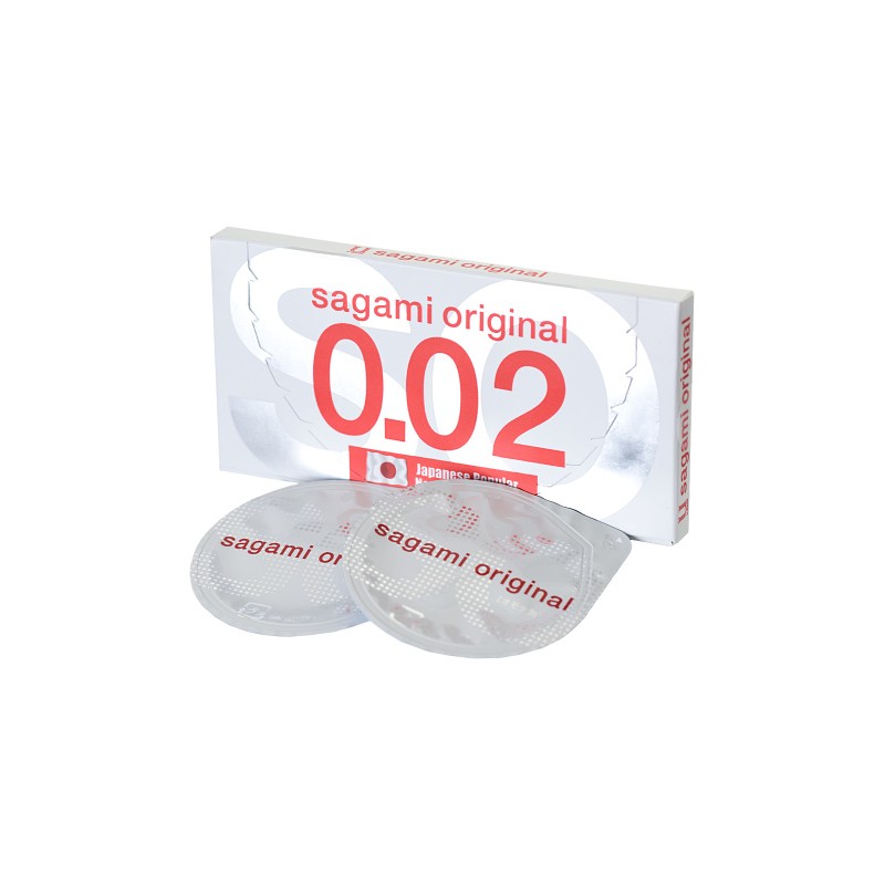 Презервативы Sagami, original 0.02, полиуретан, ультратонкие, гладкие, 19 см, 5,8 см, 2 шт.