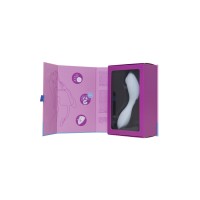 Вакуумный стимулятор клитора с вибрацией Satisfyer Curvy Trinity 5+ Connect App, голубой, 16,5 см