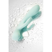 Нереалистичный вибратор Satisfyer Triple Oh, силикон, голубой, 24 см