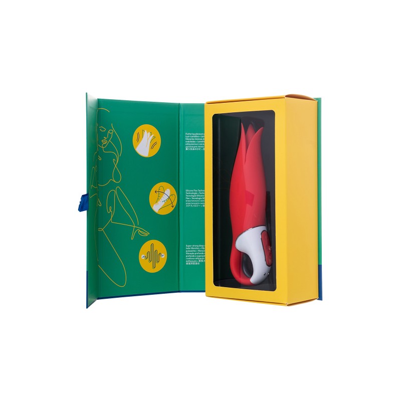 Изображение Satisfyer, Германия Нереалистичный вибратор Satisfyer Vibes Power Flower, силикон, красный, 18,8 см.