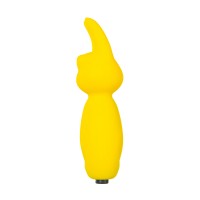 Минивибратор Eromantica Fluffy, силикон, желтый, 8,5 см