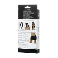 Мини-юбка Glossy CAMREN из материала Wetlook, черный, XL
