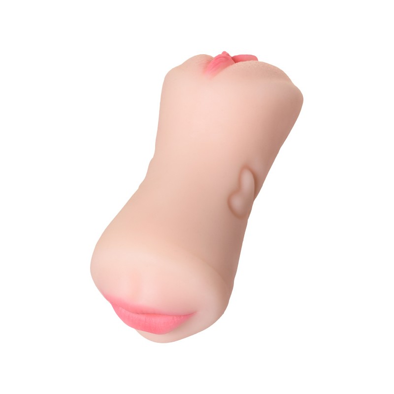 Мастурбатор реалистичный Juicy Pussy by TOYFA Pretty Mouth, рот и вагина, SoftSkin, телесный,17 см