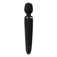 Нереалистичный вибратор Satisfyer Wand-er Woman, ABS пластик, черный, 34 см