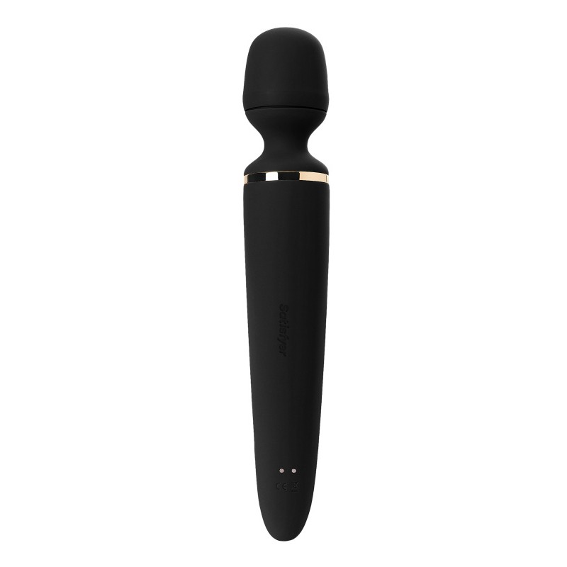 Нереалистичный вибратор Satisfyer Wand-er Woman, ABS пластик, черный, 34 см