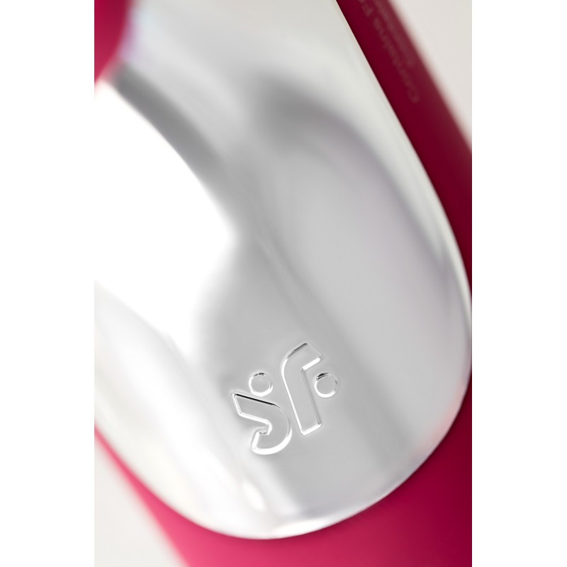 Вакуум-волновой стимулятор клитора Satisfyer Dual Love Connect App, силикон, красный, 16 см.