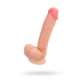 Фаллоимитатор RealStick Silicone Hugh J, телесный, 20,5 см