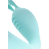 Вибратор с клиторальным стимулятором Flovetta Iris, силикон, голубой, 22 см