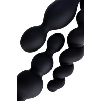 Набор анальных плагов Satisfyer Booty Call black 3 шт, силикон, чёрный, 13,5 см