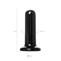 Стеклянный мини-вибратор Sexus Glass, стекло, черный, 10 см
