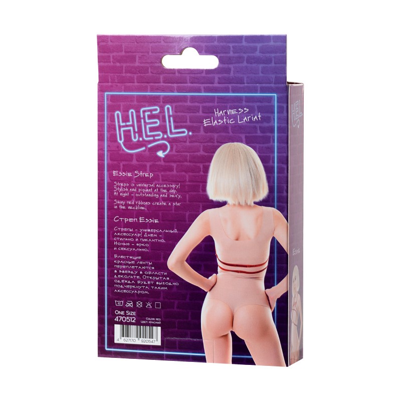 Стреп H.E.L. Essie, текстиль, красный, OS