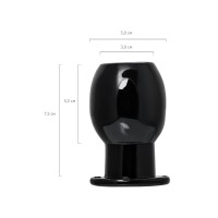 Анальная втулка TOYFA Basic L, TPE, чёрная, 7,5 см