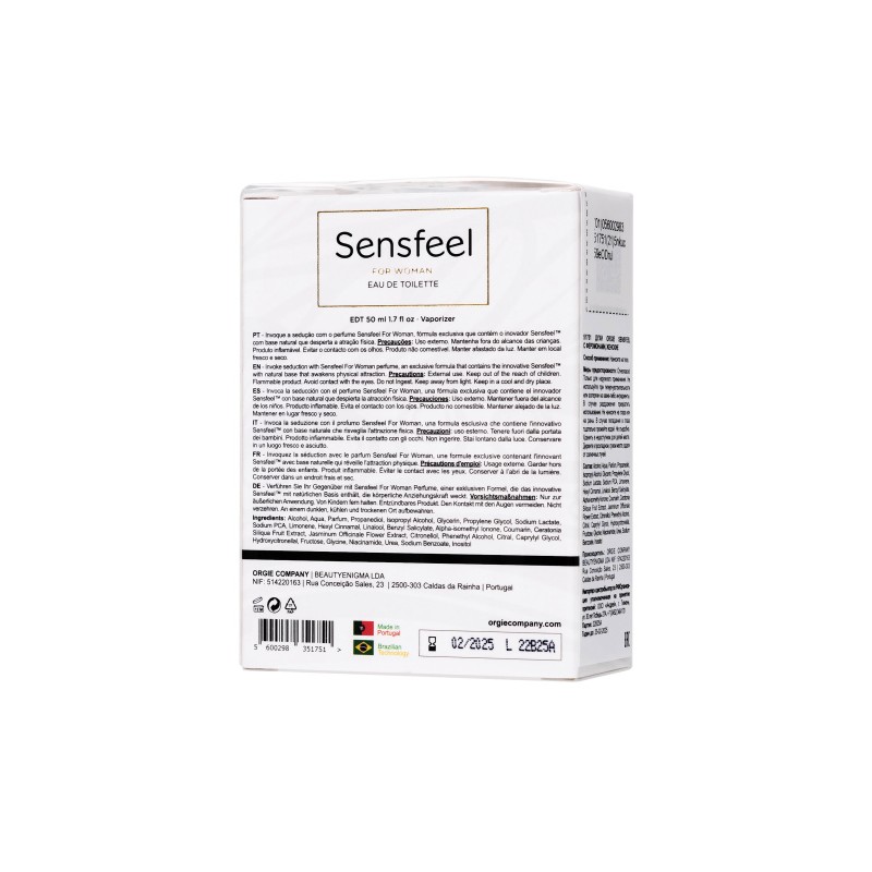 Изображение  Туалетная вода с феромонами Orgie SENSFEEL, для женщин, 50 мл