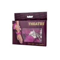 Наручники TOYFA Theatre, меховые, розовые, 28 см.
