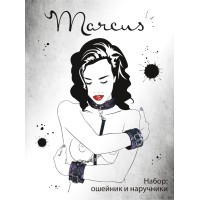 Кружевной набор TOYFA Marcus (ошейник и наручники), розовый