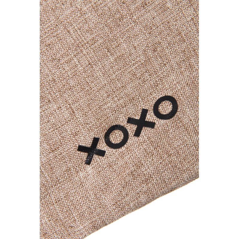 Мешочек XOXO, текстиль, коричневый, 24,5*14 см