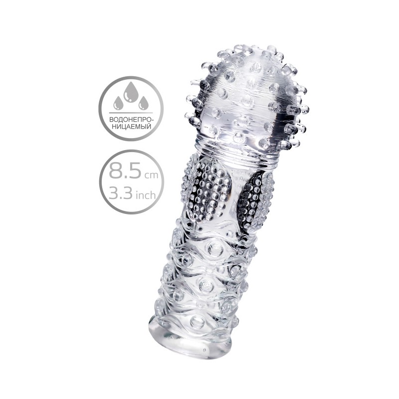 Насадка на палец A-Toys by TOYFA Hicks, TPE, прозрачный 8,5 см