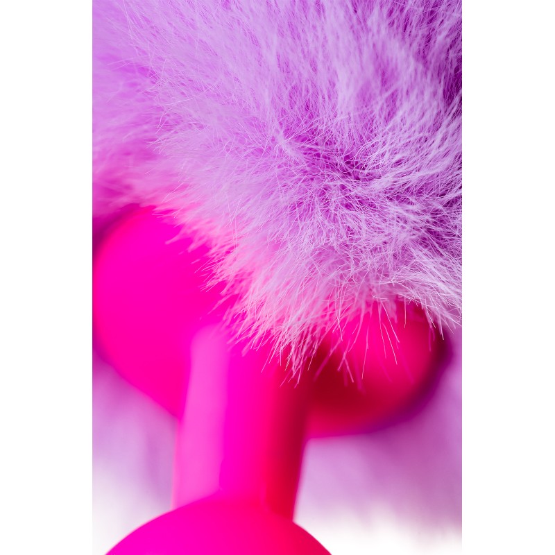 Анальная втулка с хвостом ToDo by Toyfa Sweet bunny, силикон, розовая, 13 см, Ø 2,8 см, 44 г