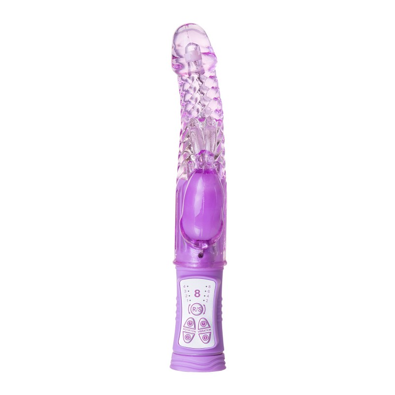 Вибратор с клиторальным стимулятором A-Toys by TOYFA High-Tech fantasy, TPE, фиолетовый, 22, 5 см