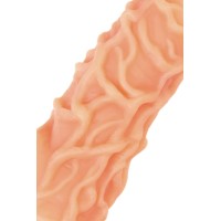Насадка KOKOS реалистичная с дополнительной стимуляцией, TPE, телесная, 12 см