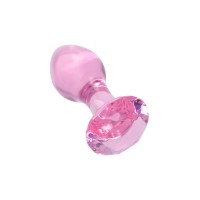 Анальная втулка Sexus Glass, стекло, розовая, 8,5 см