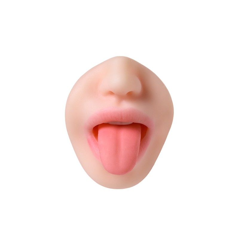 Мастурбатор реалистичный Juicy Pussy by TOYFA Fruity Tongue, рот и вагина, TPE, телесный,19 см