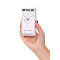 Презервативы Masculan, ultra 4, ультрапрочные, 19 см, 3,4 см, 10 шт.(Ultra Safe Black № 10)