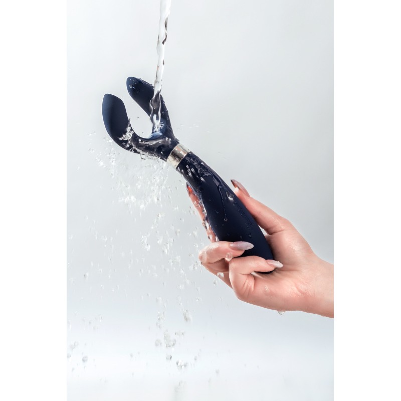 Многофункциональный стимулятор для пар Satisfyer Endless Fun, силикон, синий, 23,5 см.