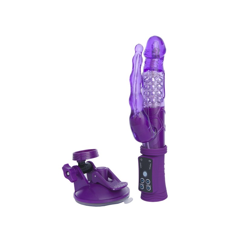 Анально-вагинальный вибратор A-Toys by TOYFA на присоске, фиолетовый, 22 см