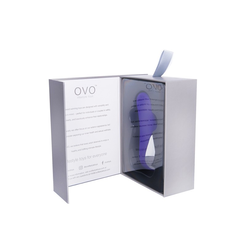 Клиторальный стимулятор OVO, перезаряжаемый, фиолетовый