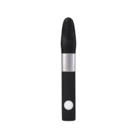 Вибратор клиторальный Qvibry 8Gb USB памяти, силикон, черный, 12 см
