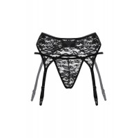 Изображение SoftLine Collection, Польша Пояс для чулок и стринги SoftLine Collection из кружева, черный, S/M
