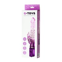 Вибратор с клиторальным стимулятором A-Toys by TOYFA High-Tech fantasy, TPE, фиолетовый, 26,5 см