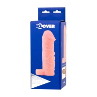 Насадка ToyFa XLover Increase+ для увеличения размера, реалистичная, с кольцом,TPR, телесный, 17 см