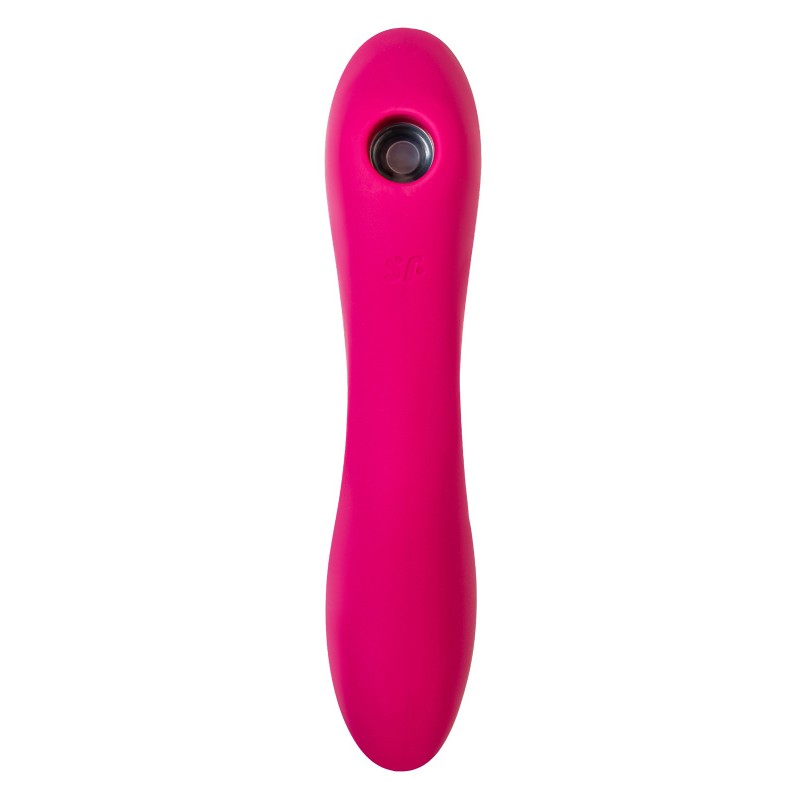 Вакуумный стимулятор клитора с вибрацией Satisfyer Curvy Trinity 3, красный, 17,7 см