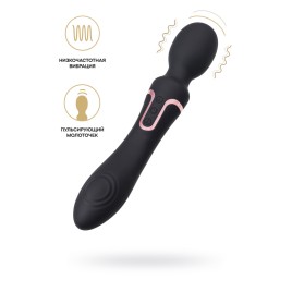 Двусторонний интимный массажер WANAME D-SPLASH Surge, силикон, черный, 22,5 см