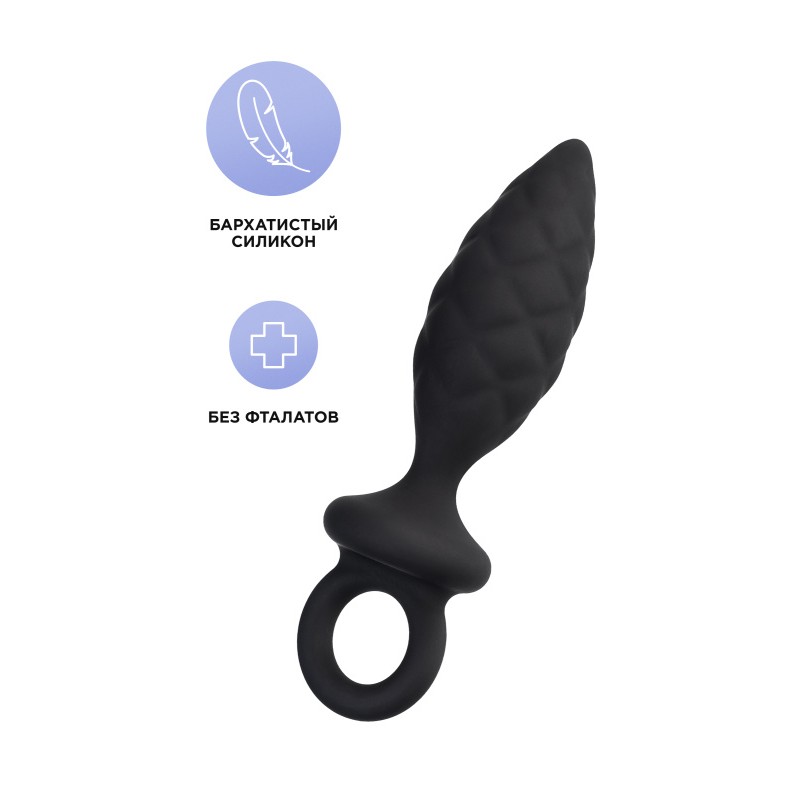 Анальная пробка Erotist Strob M - size, силикон,черная, 13,5 см