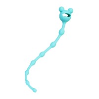 Анальная цепочка ToDo by Toyfa Froggy, силикон, голубая, 27,4 см, Ø 1,4 см