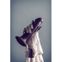 Ремневой нереалистичный страпон на присоске Strap-on-me, L, силикон, черный, 19 см