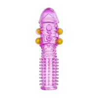 Насадка с шариками TOYFA, TPE, фиолетовый, 14 см