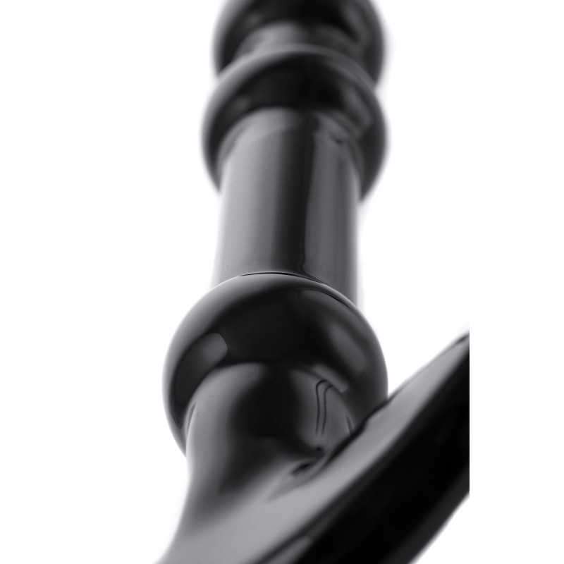 Нереалистичный фаллоимитатор Sexus Glass, стекло, черный, 19 см
